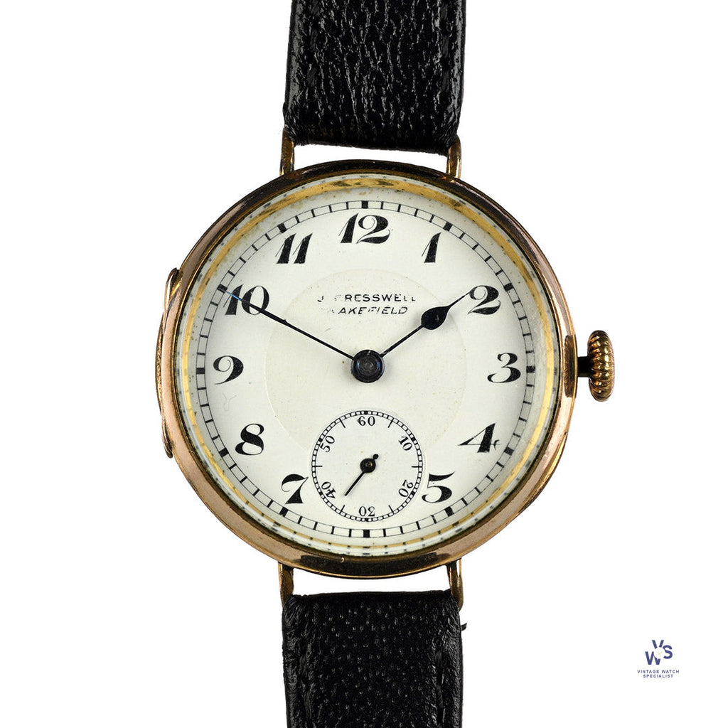 J Cresswell Wakefield Geneva Watch Co - Rolled Gold - c.1920 - Vintage Watch Specialist
