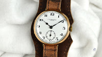 J.W Benson 9K Gold WW1 Trench Watch Breguet Style Dial c.1915 Vintage Watch Specialist