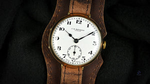 J.W Benson 9K Gold WW1 Trench Watch Breguet Style Dial c.1915 Vintage Watch Specialist