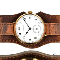 J.W Benson 9K Gold WW1 Trench Watch Breguet Style Dial c.1915 Vintage Watch Specialist