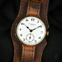 J.W Benson 9K Gold WW1 Trench Watch Breguet Style Dial c.1915 Vintage Watch Specialist