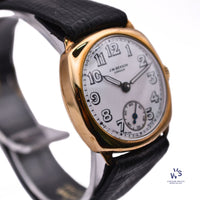 J.W. Benson - Sub Seconds - 9K Gold Dennison Case - Trench Style Wristwatch - Vintage Watch Specialist