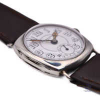 J.W. Benson Watch Co. - Trench Style - Sub Seconds - Square Case - Glasgow Import - c.1934 - Vintage Watch Specialist