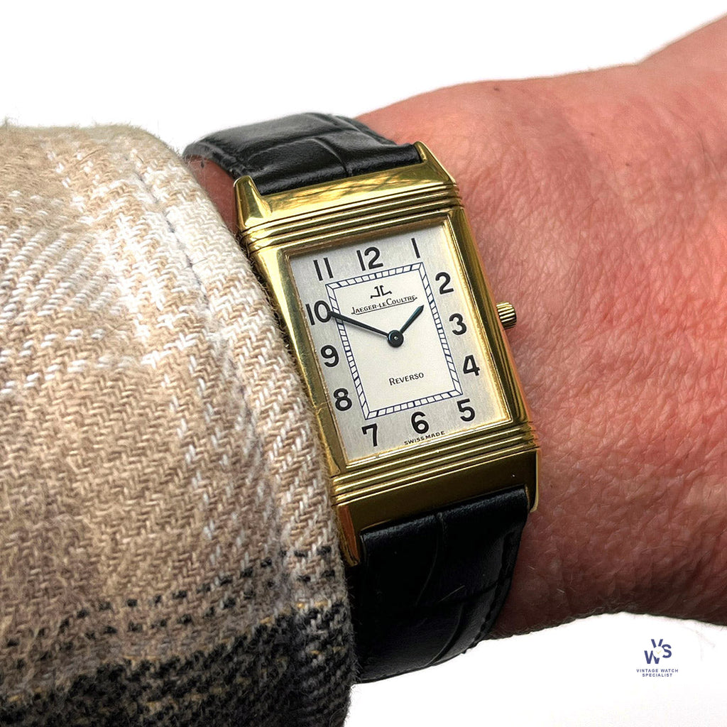 Jaegar LeCoultre Reverso Quartz 18K Gold - c. 1990s - Vintage Watch Specialist