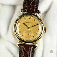 Jaeger LeCoultre Dress Watch in 9k Gold Dennison Case c.1953 Vintage Watch Specialist
