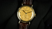 Jaeger LeCoultre Dress Watch in 9k Gold Dennison Case c.1953 Vintage Watch Specialist