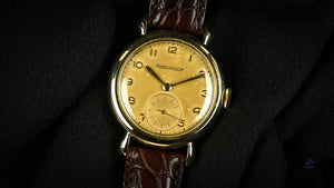 Jaeger LeCoultre Dress Watch in 9k Gold Dennison Case c.1953 Vintage Watch Specialist