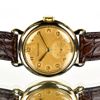 Jaeger LeCoultre Dress Watch in 9k Gold Dennison Case c.1953 Vintage Watch Specialist