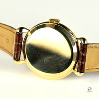 Jaeger LeCoultre Dress Watch in 9k Gold Dennison Case c.1953 Vintage Watch Specialist