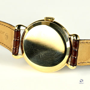 Jaeger LeCoultre Dress Watch in 9k Gold Dennison Case c.1953 Vintage Watch Specialist