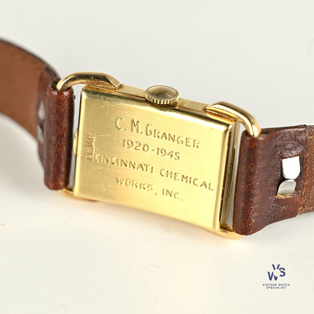 Jaeger LeCoultre Tank - Art Deco Styling - 10k Gold Filled - Presentat ...