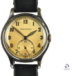 Jaeger LeCoultre with Tropical Dial - Case Back Ref: 556275 B - c.1940s - Vintage Watch Specialist