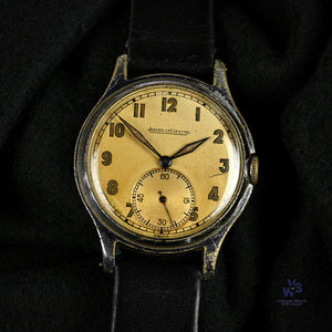 Jaeger LeCoultre with Tropical Dial - Case Back Ref: 556275 B - c.1940s - Vintage Watch Specialist