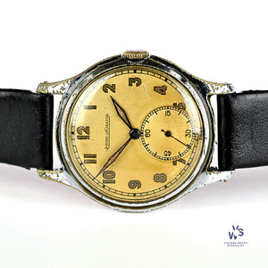 Jaeger LeCoultre with Tropical Dial - Case Back Ref: 556275 B - c.1940s - Vintage Watch Specialist