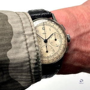 Jaeger Telemetre Dial Three Register Chronograph Original Condition c.1940s Vintage Watch Specialist