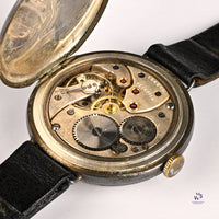 JW Benson Trench Watch Silver - c.1915 - Roman Numeral Enamel Dial - Vintage Watch Specialist