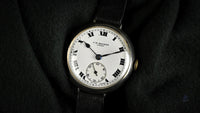 JW Benson Trench Watch Silver - c.1915 - Roman Numeral Enamel Dial - Vintage Watch Specialist