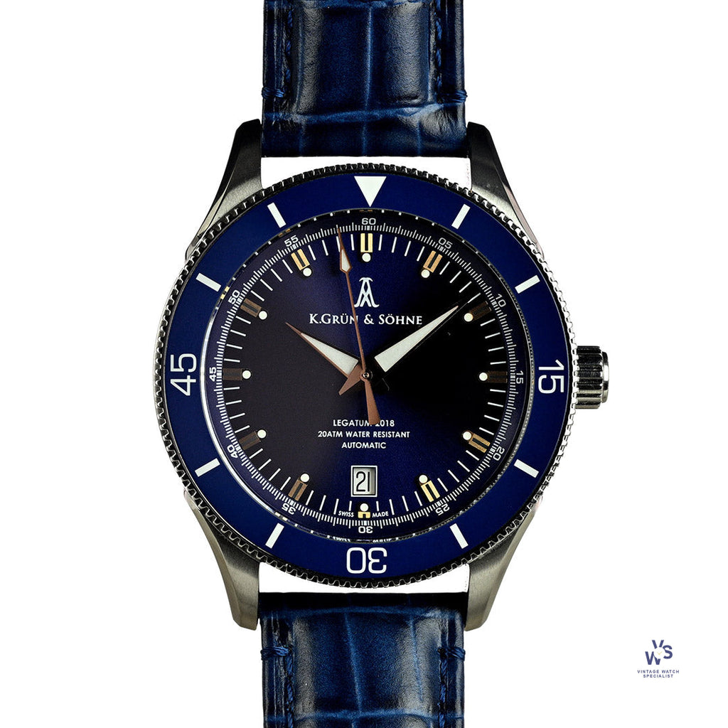 K.Grun & Sohne Legatum 2018 Box and Papers 2018 Vintage Watch Specialist