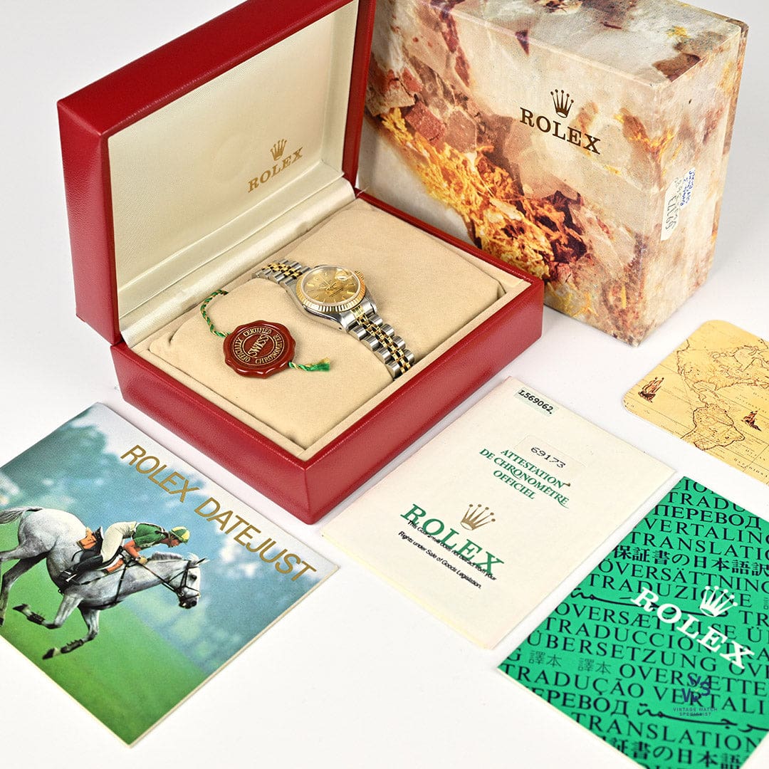 Ladies Rolex Datejust - Gold and Steel - Model Ref: 69173 - Box