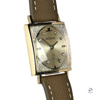 LeCoultre 14K White Gold Dress Watch Diamond Dot Dial c.1960s Vintage Watch Specialist