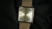 LeCoultre 14K White Gold Dress Watch Diamond Dot Dial c.1960s Vintage Watch Specialist