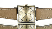 LeCoultre 14K White Gold Dress Watch Diamond Dot Dial c.1960s Vintage Watch Specialist