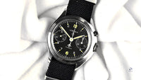 Lemania - 6BB/924 Military - Singe Pusher - Black Dial Chronograph - c.1967 - Vintage Watch Specialist