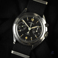 Lemania - 6BB/924 Military - Singe Pusher - Black Dial Chronograph - c.1967 - Vintage Watch Specialist