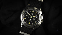 Lemania - 6BB/924 Military - Singe Pusher - Black Dial Chronograph - c.1967 - Vintage Watch Specialist