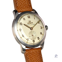 Lemania Automatic Military Style Watch Stainless Steel Original Condition c.1950s Vintage Watch Specialist