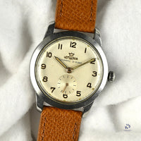 Lemania Automatic Military Style Watch Stainless Steel Original Condition c.1950s Vintage Watch Specialist
