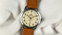 Lemania Automatic Military Style Watch Stainless Steel Original Condition c.1950s Vintage Watch Specialist