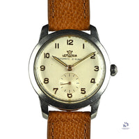 Lemania Automatic Military Style Watch Stainless Steel Original Condition c.1950s Vintage Watch Specialist