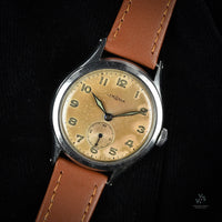 Lemania Military Style Tropical Dial - c.1940s - Vintage Watch Specialist