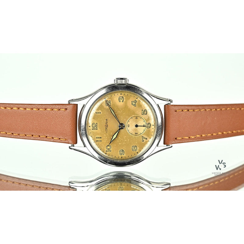 Lemania Military Style Tropical Dial - c.1940s - Vintage Watch Specialist