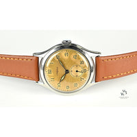 Lemania Military Style Tropical Dial - c.1940s - Vintage Watch Specialist