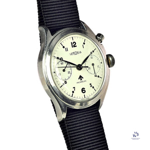 Lemania Nuclear Sub Watch - Single Pusher - White None Lume Dial - c.1964 - Vintage Watch Specialist