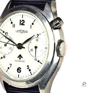 Lemania Nuclear Sub Watch - Single Pusher - White None Lume Dial - c.1964 - Vintage Watch Specialist