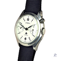 Lemania Nuclear Sub Watch - Single Pusher - White None Lume Dial - c.1964 - Vintage Watch Specialist