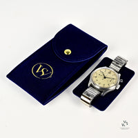 Lemania Royal Navy Single Pusher Case Back Ref: H.S /|\ 9 5612 - c.1945 - Vintage Watch Specialist
