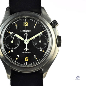 Lemania - Series 3 - Single Pusher Chronograph - Military - Caseback Reference: 6BB/924 - c.1967 - Vintage Watch Specialist