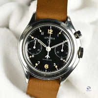 Lemania Series III RAF Military Issued Single Pusher Chronograph 1965 Vintage Watch Specialist