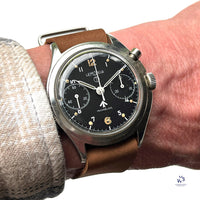 Lemania Series III RAF Military Issued Single Pusher Chronograph 1965 Vintage Watch Specialist
