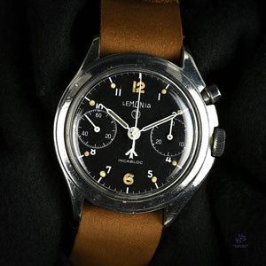 Lemania Series III RAF Military Issued Single Pusher Chronograph 1965 Vintage Watch Specialist