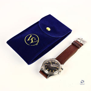 Lemania - TG 195 Swedish Military - Single Pusher - Issue Caseback Reference: 54-1027 - c.1954 - Vintage Watch Specialist