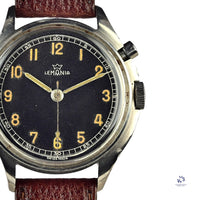 Lemania - TG 195 Swedish Military - Single Pusher - Issue Caseback Reference: 54-1027 - c.1954 - Vintage Watch Specialist