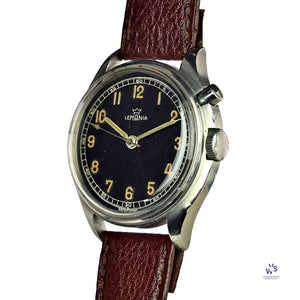 Lemania - TG 195 Swedish Military - Single Pusher - Issue Caseback Reference: 54-1027 - c.1954 - Vintage Watch Specialist