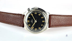 Lemania - TG 195 Swedish Military - Single Pusher - Issue Caseback Reference: 54-1027 - c.1954 - Vintage Watch Specialist