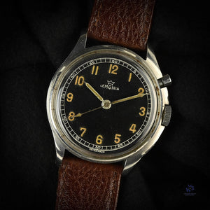 Lemania - TG 195 Swedish Military - Single Pusher - Issue Caseback Reference: 54-1027 - c.1954 - Vintage Watch Specialist