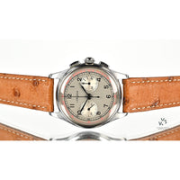 Lemania Two Register Chrono - CH27 - Beautiful Silver Dial - c.1950s - Vintage Watch Specialist